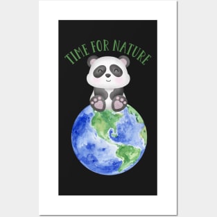 Copy of Cute Panda and Earth Save the Planet Posters and Art